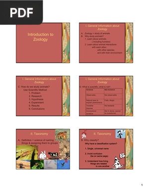 Introduction to Zoology (Presentación) (Inglés)