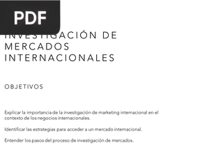 Investigación de mercados internacionales (Presentación)