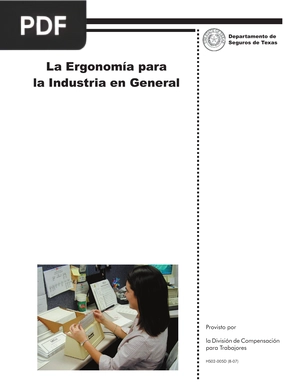 La Ergonomía para la Industria en General (Artículo)