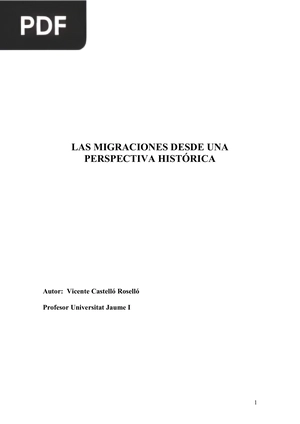 Las Migraciones desde una Perspectiva Histórica (Artículo)