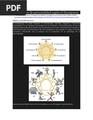 Los 9 tipos de personalidad según el Eneagrama (Articulo)