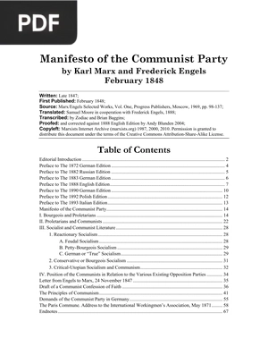 Manifesto of the Communist Party (Inglés)