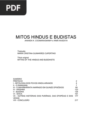 Mitos Hindus e Budistas (Portugués)