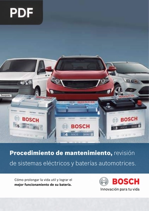 Procedimiento de mantenimiento, revisión de sistemas eléctricos y baterías automotrices