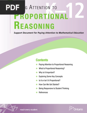 Proportional reasoning (Inglés)