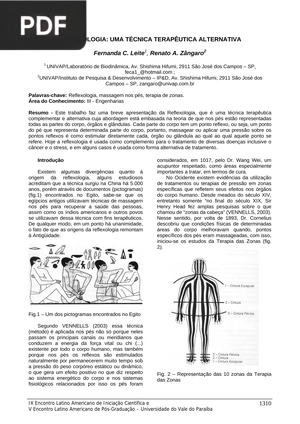 Reflexologia: uma técnica terapêutica alternatica