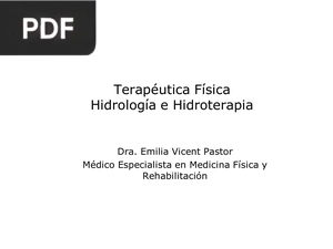 Terapéutica Física Hidrología e Hidroterapia