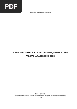 Treinamento Direcionado na preparação física para atletas lutadores de boxe