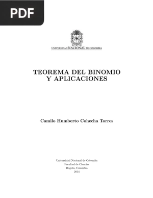 Teorema del binomio y aplicaciones