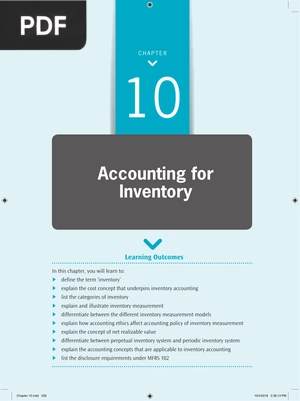 Accounting for Inventory (Inglés)