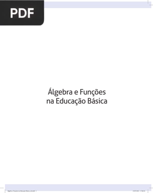 Álgebra e Funções na Educação Básica