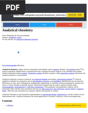 Analytical chemistry (Inglés)