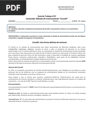 Crossfit: Una forma distinta de entrenar (Artículo)