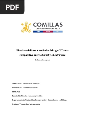 El existencialismo a mediados del siglo XX: una comparativa entre El túnel y El extranjero