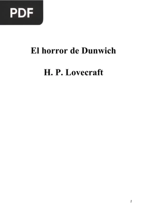 El Horror de Dunwich