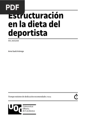 Estructuración en la dieta del deportista