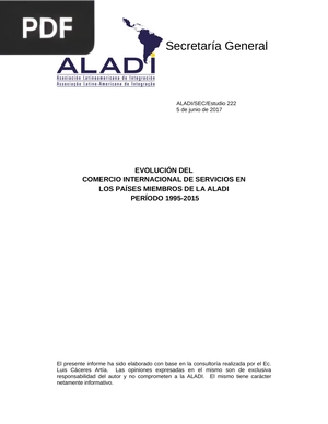 Evolución del comercio internacional de servicios en los países miembros de la ALADI período 1995-2015