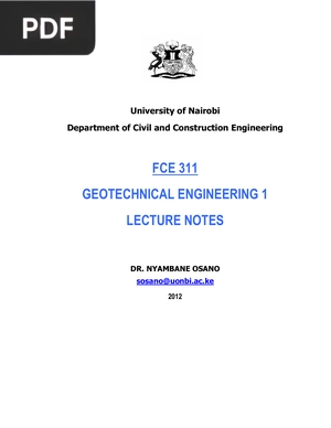 Geotechnical Engineering 1 (Inglés)