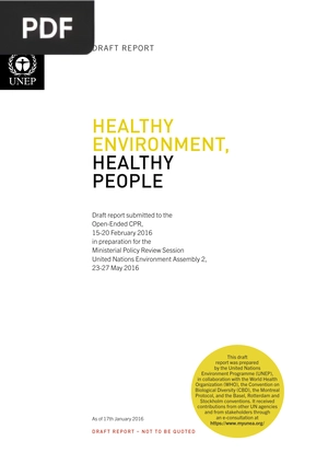 Healthy environment, healthy people (Inglés)