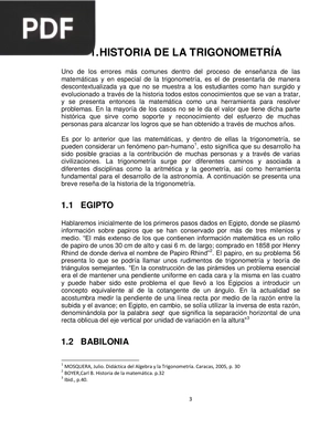 Historia de la trigonometría (Artículo)