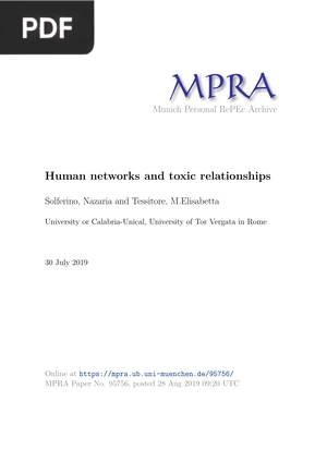 Human networks and toxic relationships (Inglés)