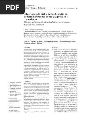 Infecciones de piel y partes blandas en pediatría: consenso sobre diagnóstico y tratamiento (Artículo)