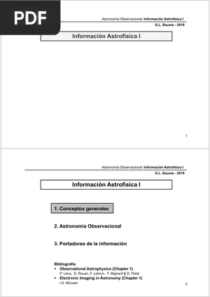 Información Astrofísica I (Presentación)