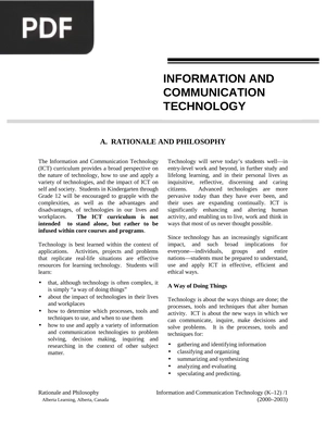 Information and communication technology (Inglés)