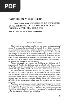 Inquisición y Hechiceria