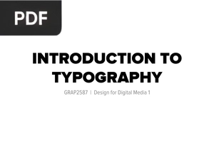 Introduction to Typography (Inglés)