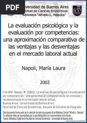 La evaluación psicológica y la evaluación por competencias