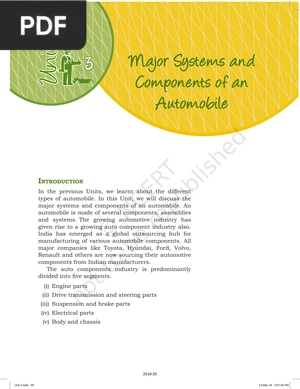 Major Systems and Components of an Automobile (Inglés)