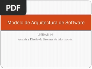 Modelo de Arquitectura de Software (Presentación)