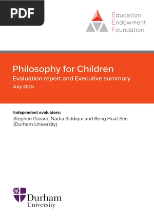 Philosophy for Children Evaluation report and Executive summary (Inglés)