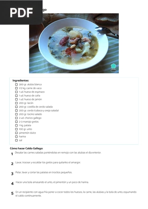 Receta de Caldo Gallego