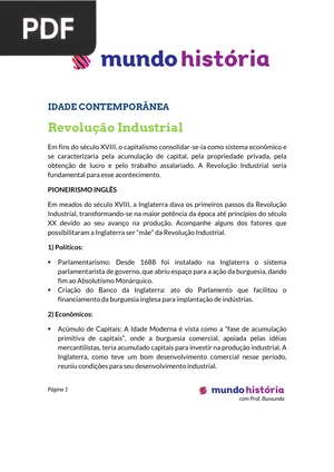 Revolução Industrial (Portugués) (Artículo)