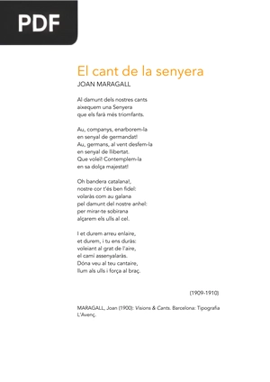 El cant de la senyera (Canto de la Bandera)