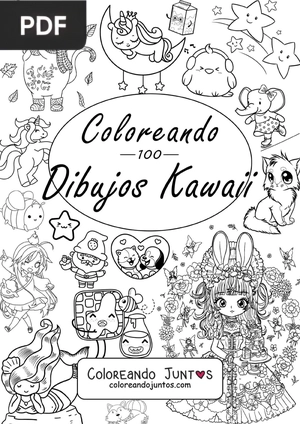 Libro de Dibujos Kawaii para Colorear