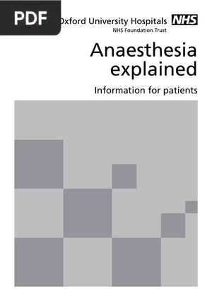 Anesthesia explained (Inglés)