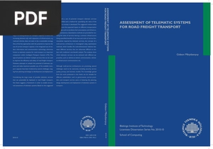 Assessment of Telematic Systems for Road Freight Transport (Inglés)