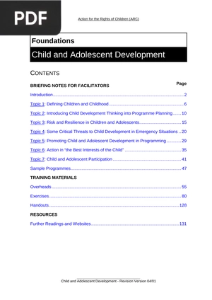 Child and Adolescent Development (Inglés)