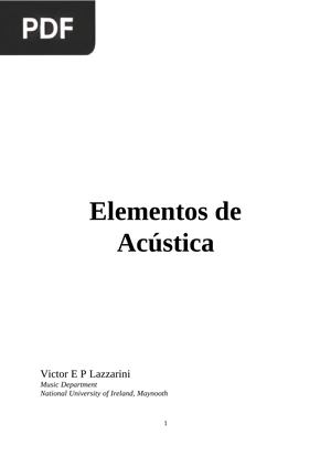 Elementos de Acústica (Portugués)