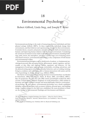 Environmental Psychology (Inglés)