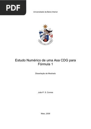 Estudo Numérico de uma Asa CDG para Fórmula 1 (Portugués)