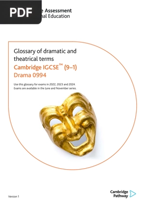 Glossary of dramatic and theatrical terms (Inglés)