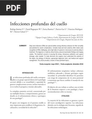 Infecciones profundas del cuello