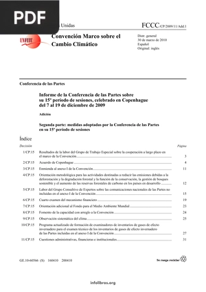 Informe de la Conferencia de las Naciones Unidas sobre el Cambio Climático (2009)