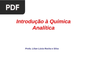 Introdução à Química Analítica (Portugués) (Presentación)