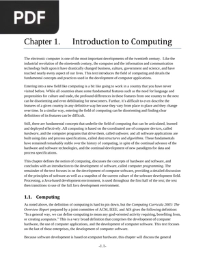 Introduction to Computing