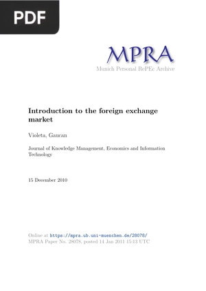 Introduction to the foreign exchange market (Inglés)